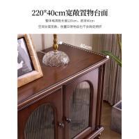 比象木业桃花芯实木电视柜 法式中古风客厅高脚储物地柜