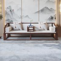 比象木业乌金木罗汉床 新中式客厅1.9米实木沙发炕几