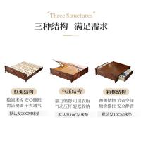 比象木业橡胶实木床 1.8米气压高箱储物真皮软靠公主床单双人婚床